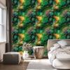 Bottle green, green and sea green ink wallpaper 50x1000