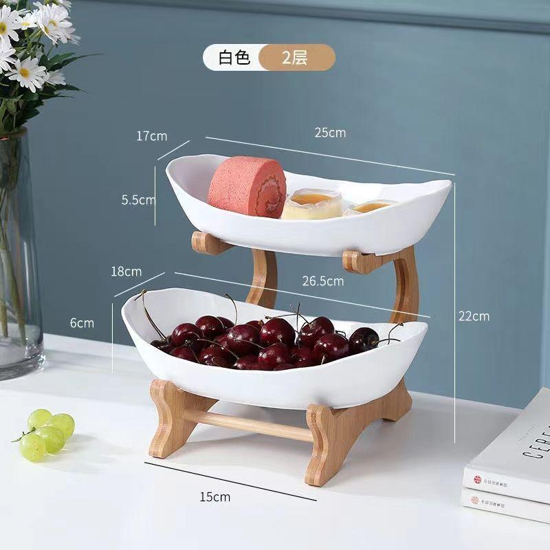 Fruit Plate Snack Plate Light Luxury High-end Three-layer Small Exquisite Fruit Plate Modern Creative Living Room Home