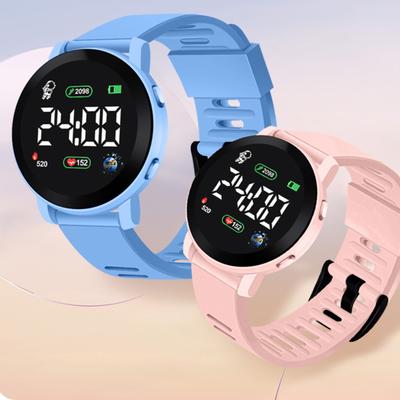Yousheng Student Watch LED Display Waterproof High Accuracy Long Battery Life Low Consumption Precise Time Casual Silicone Watchband Electronic Watch