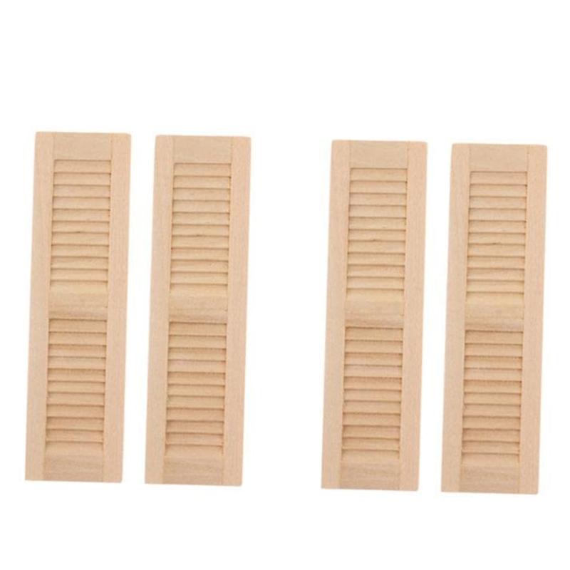 

2 ШТ. Реалистичные миниатюрные жалюзи для окна кукольного домика 1/12 с детализацией под дерево, аксессуары для отображения сцены кукольного домика 1