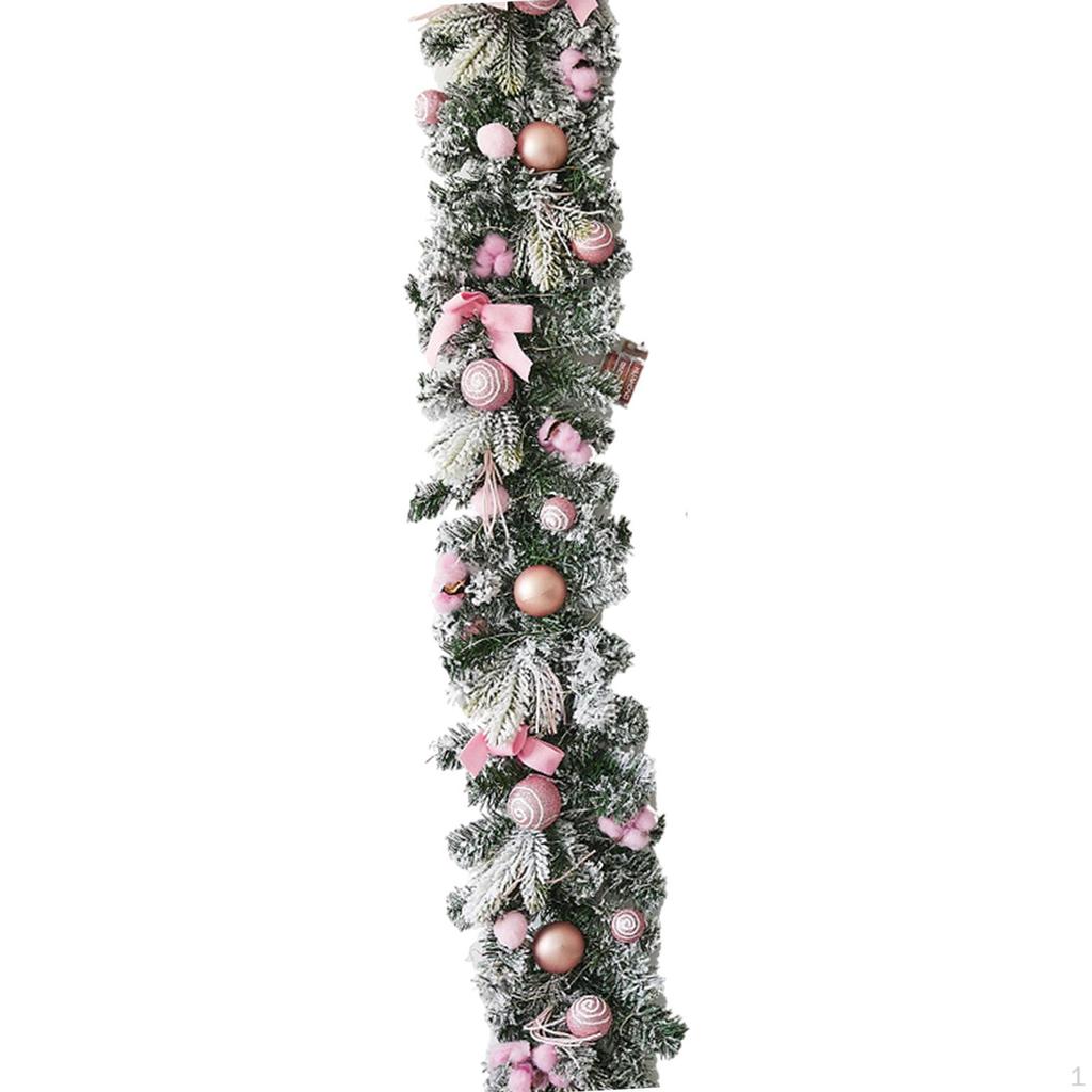 6 ft Christmas Wreath DIY Decor Rattan Garland for Party Porches Bedrooms Window Outdoor