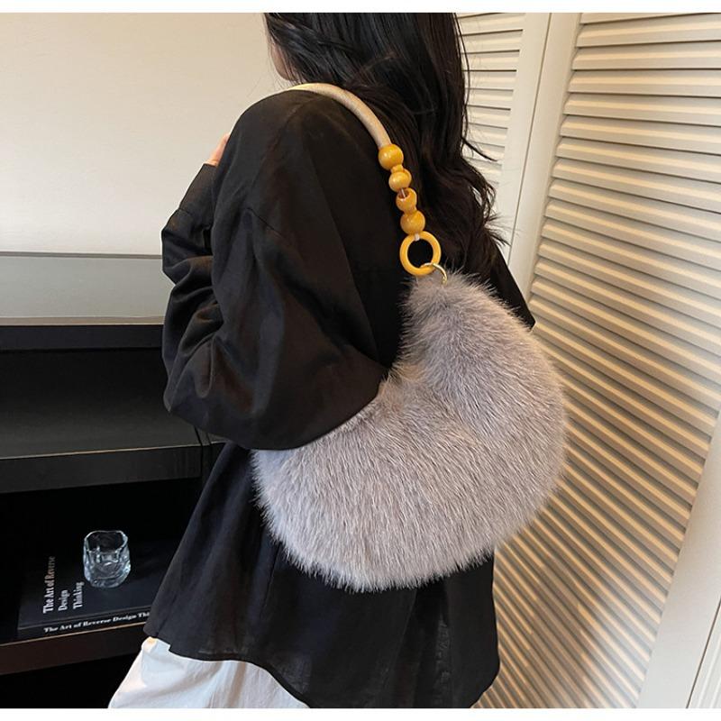 New Casual Plush Fashion Trendy Fluffy Personalized Creative Handbag Shoulder Underarm Women's Bag