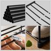 SONGMICS 3-Shelf Shoe Rack, Metal Shoe Storage Organiser, Easy to Assemble, 12 to 15 Pairs Shoes, Stackable Shoe Shelf for Closet, Entryway, Black