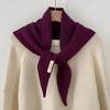 Premium Australian Wool and Cashmere Solid Color Women's Triangle Shawl-Scarf