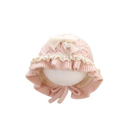 Newborn Baby Girl Knitted Wool Hat with Ear Protection - Warm, Windproof, and Thickened for Autumn and Winter