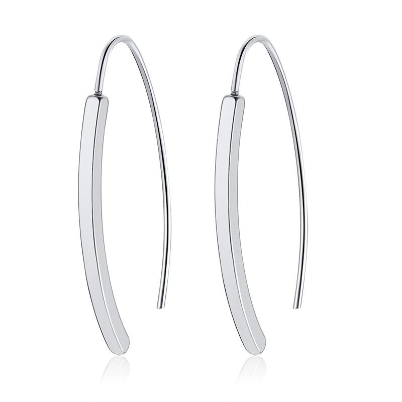 Minimalist Square Hoop Earring for Women Girls Ear Huggie Rectangle Hoops Dangle Stainless Steel Not Allergic