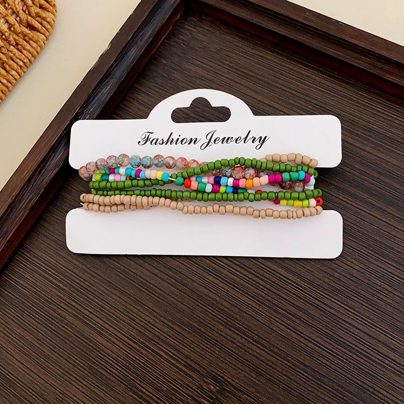 Bohemian Miyuki Multi-Layer Beaded Bracelet: Summer Ethnic Style, Light Luxury Niche Retro Jewelry