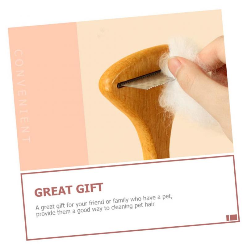 Pet Comb for Cats and Puppies - Bamboo Grooming Comb Set, Hair Remover, 17x9.8x3 cm, Pet Care Essential