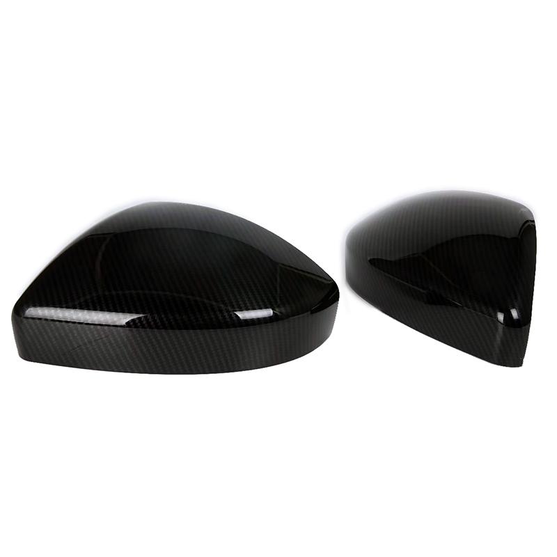 2pcs Carbon fiber look Side Rearview Mirror Cap Cover Trim For Land Rover Discovery Sport Range Rover Velar 2016 2017 2018