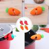 1PC Creative Cute Little Pepper Carrot Chicken Leg Modeling Pot Lid Raising Silicone Anti-Spill Kitchen Practical Fun Gadget
