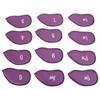 12Pcs Golf Iron Covers Set with Numbers Soft Protective Golf Head Cover Protective Headcover for Court Exercise Purple