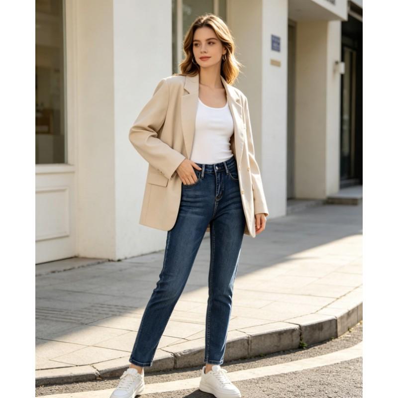 Womens High Waist Stretch Skinny Jeans Slim Fit Denim Pants Streetwear