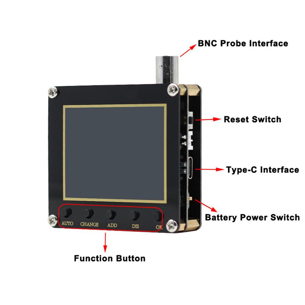 Digital Oscilloscope Signal Waveform Transistors 2.4in Display Handheld Oscilloscope