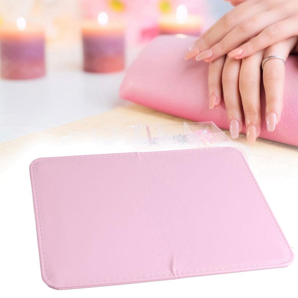 Nail Art Table Mat Cushion Pad Foldable Washable Manicure Desk Mat Nail Salon ToolsPink