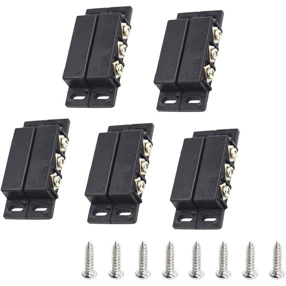 Magnetic Reed Switch MC-31B NC/NO Surface Mount Wired Door Window Alarm, Magneti Door Switch, Contact Sensor, for Home Security and Burglar Alarm