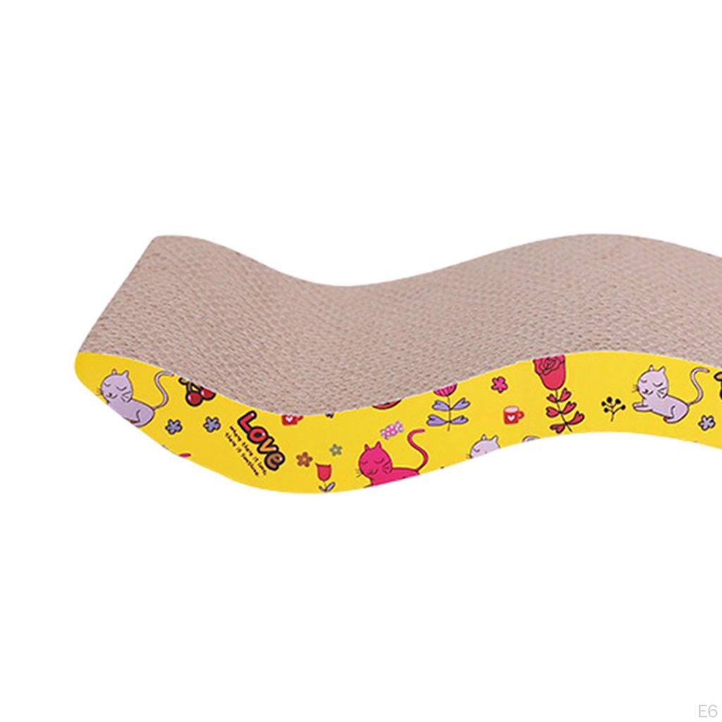 Cardboard Cat Scratcher, Furniture Protector, Wavy Scratching Couch for Cats to Play with While