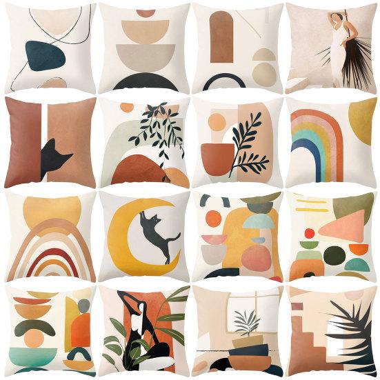 

Радужный геометрический узор с принтом наволочка наволочка домашняя кровать диван декор