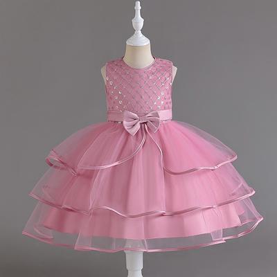 1. Juni Kinder Performance Puffy Kleider Mädchen Mesh Prinzessin Kleider Blumenmädchen Hochzeit Walking Weihnachtskostüme