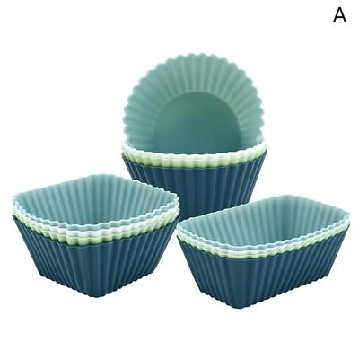 12 Adet Yeniden Kullanılabilir Silikon Cupcake Pişirme Kapları Yapışmaz Muffin Kalıpları Setleri Bento Yemek Kutusu Bölücüleri Hamur İşi Kek Kalıpları