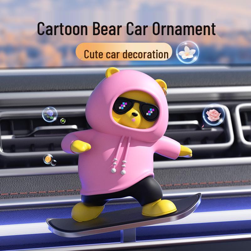 Niedlicher Cartoon-Bär Auto-Schmuck für die Konsolenanzeige für Damen