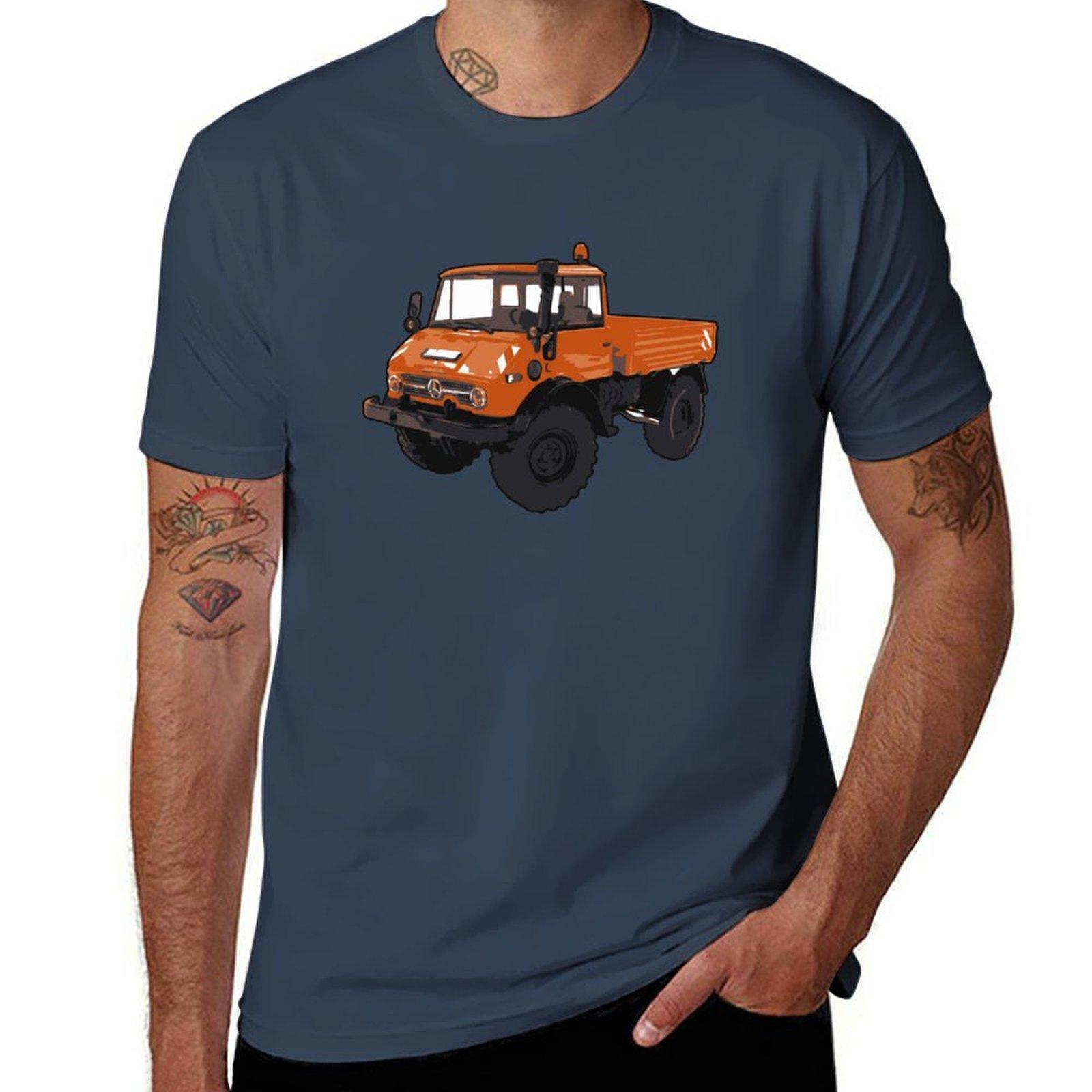 

Orange UNIMOG T-Shirt man t shirt graphic t shirt for man 100 percent cotton T-Shirt 2XL