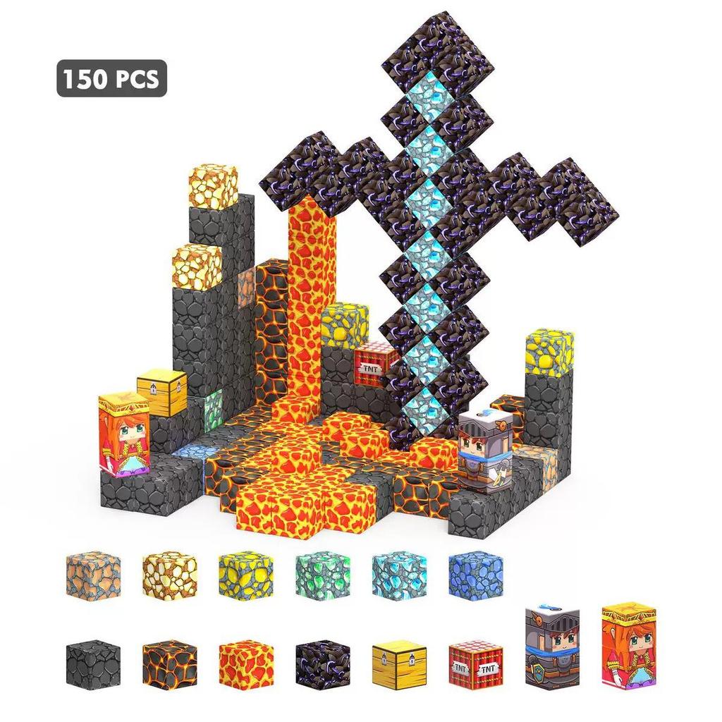 Magic Magnetic Forest Blocks - Magnetic Cube Building Set for Kids
