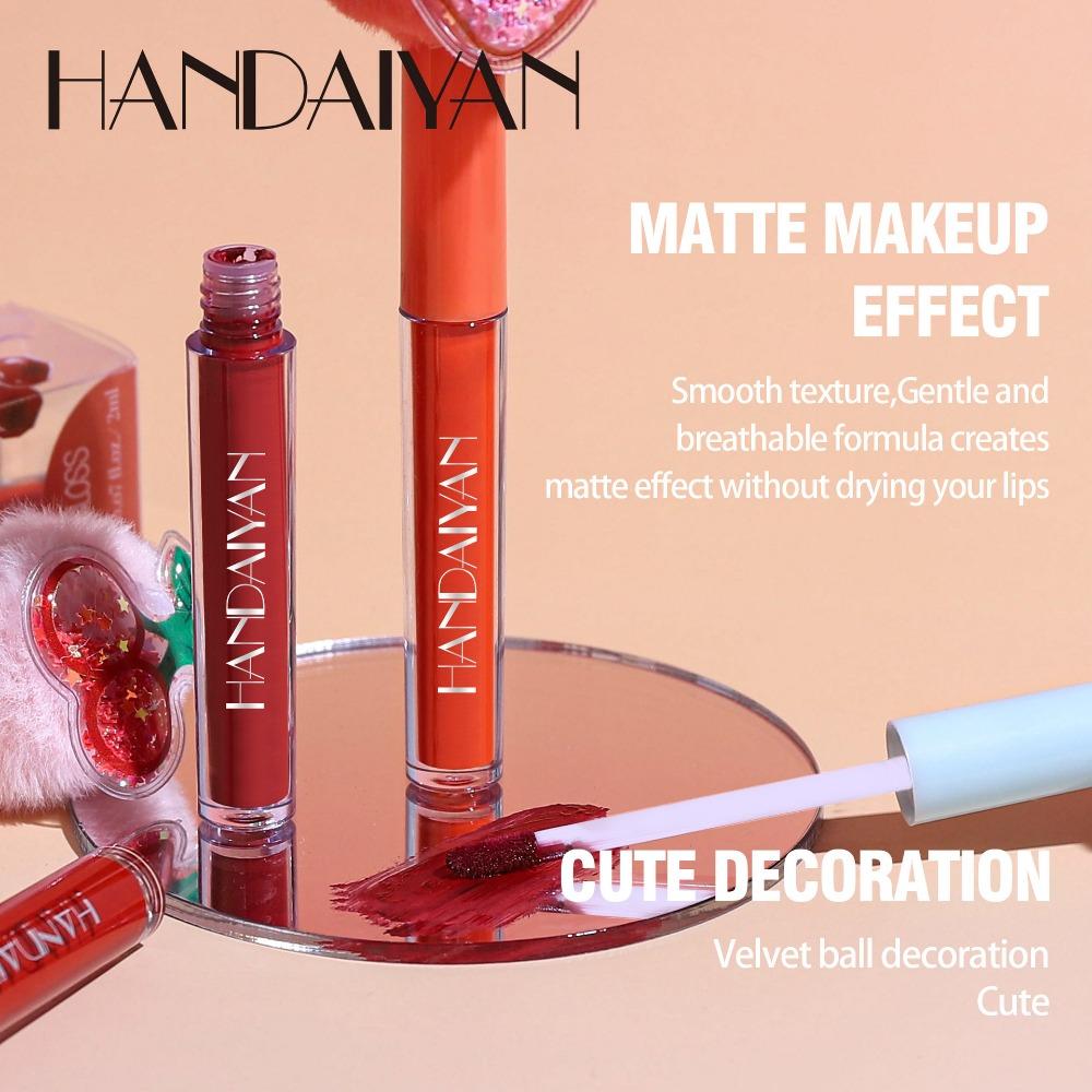 HANDAIYAN Stek Gjin Beker Lip Glaze Velvet Filvet Mist matná rtěnka Reade Fruit Plusplus HEAD Gloss