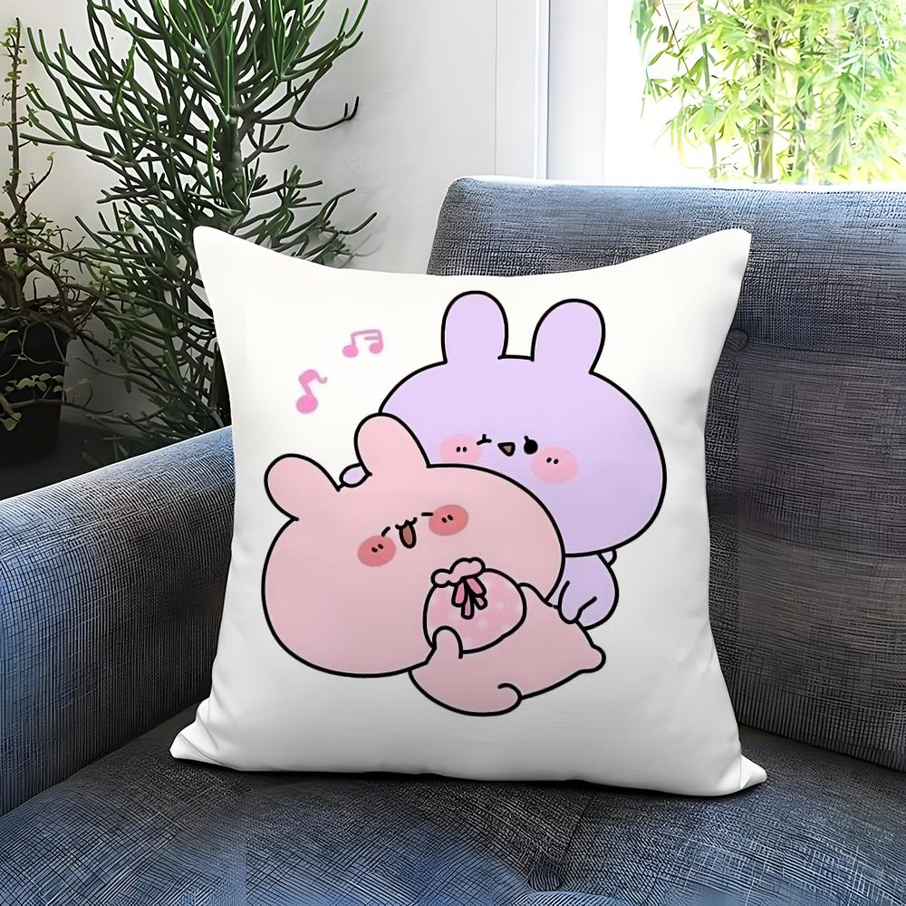 cute bunny AAsamimichan Cushion Cover Comfortable Reversible Pillow Cover Ideal for Car Sofa Bedroom Beyond