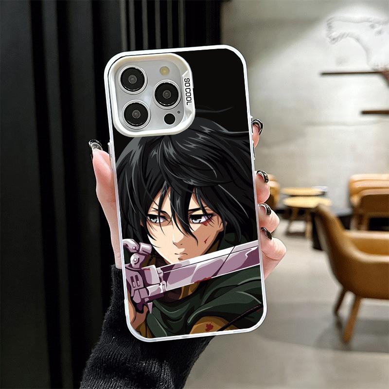 A-Attack On T-Titan Mikasa Shockproof Phone Case for iPhone 17 Air 16 16E 15 Pro Max 14 Plus 13 Mini 12 Back Cover Anti Fall Fun
