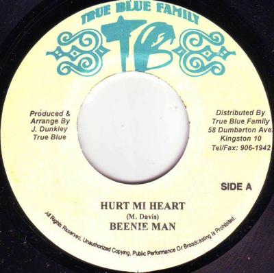 7inch Record BEENIE MAN / WE-KEN - Hurt Mi Heart / Deny It NONE True Blue Famil 2002 Jamaica Reggae, Ska & Dub Used