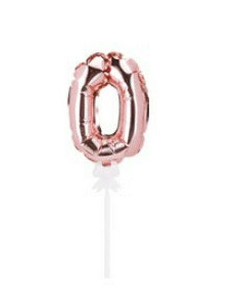 Balon din aluminiu auto-gonflabil de 14 cm cu număr, decor pentru tort, petrecere de aniversare 0-9 inserție.