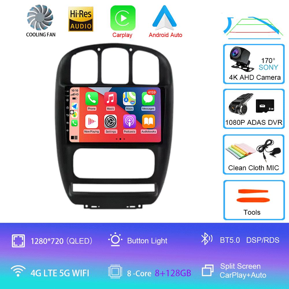For Dodge Caravan 4 For Chrysler Grand Voyager RS 2000 - 2012 Android 14 Carplay Auto Car Radio Multimedia Video Player Screen