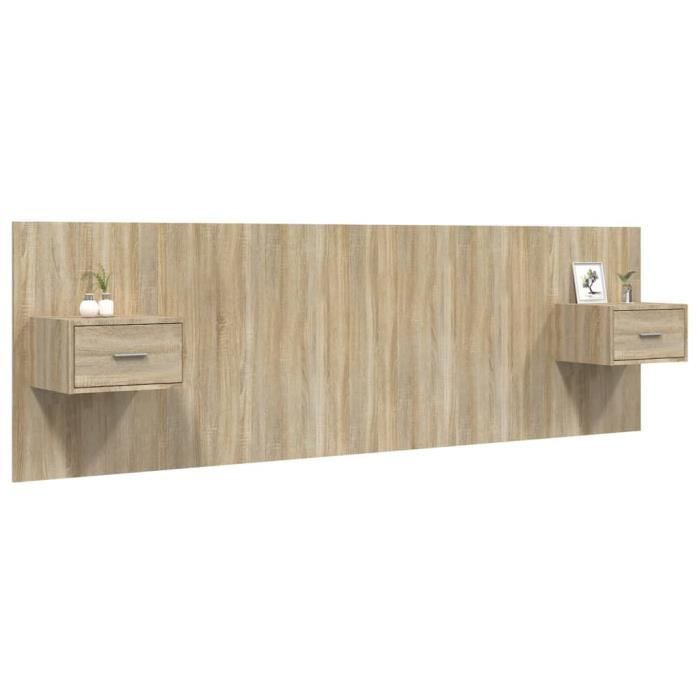 VidaXL Tête de lit avec armoires Chêne sonoma Bois d'ingénierie 3115702