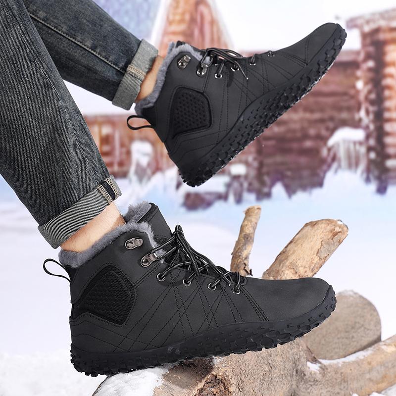 snow boots men winter boots cotton boots slip on keep warm plush boots hiking boots men casual shoes men mountain snow boots