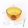 Stained Glass Transparent Goblet Bowl Spoon Set High Borosilicate Glass Bowl Fruit Salad Dessert Bowls Household Tableware