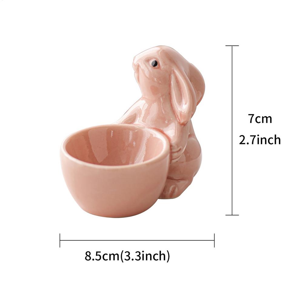 Egg Display Cup Bunny Shape Breakfast Egg Holder Egg Holder Stand for Hard Soft Eggs for Living Room Bedroom Bookshelf Balcony