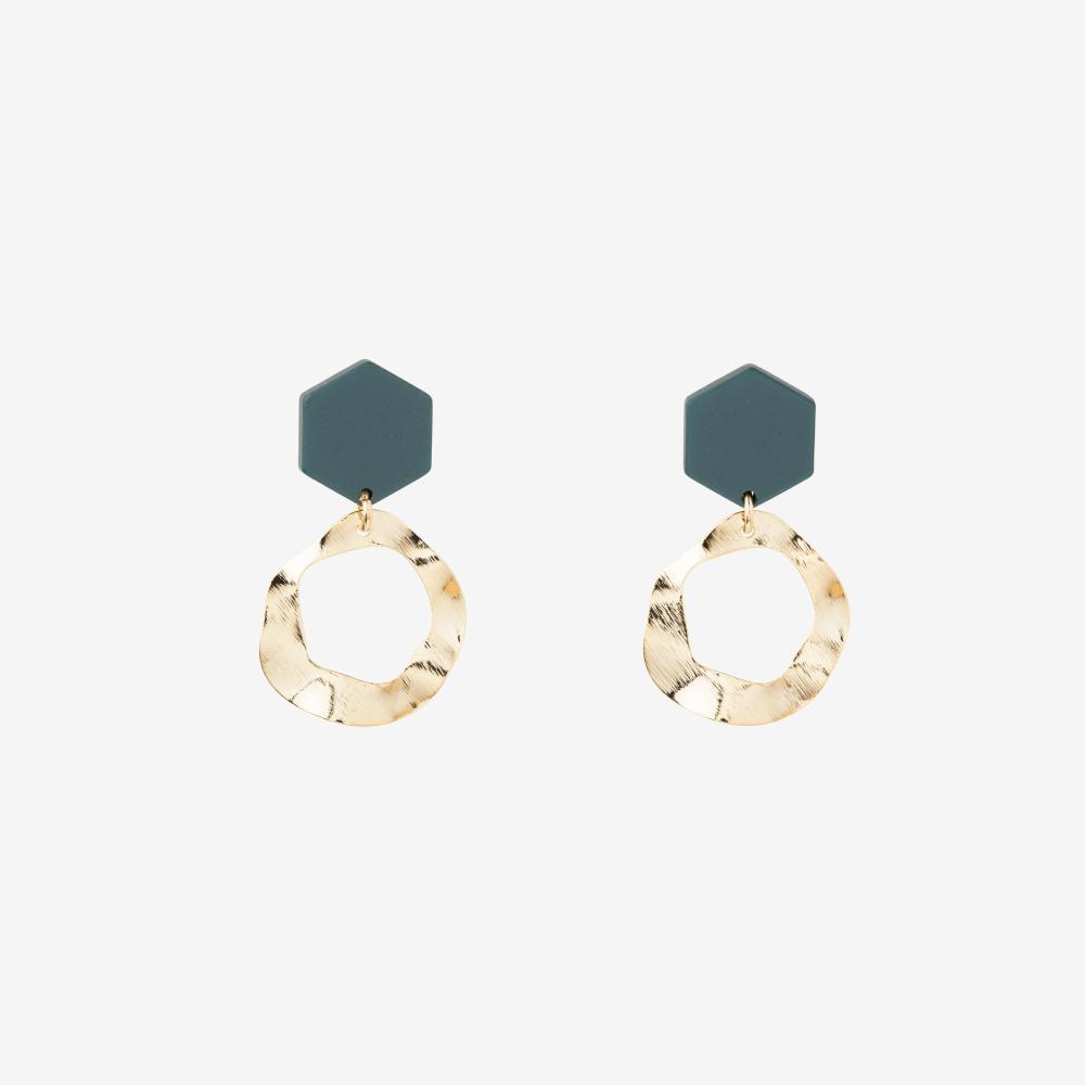 My Omelet Green Champagne Earrings