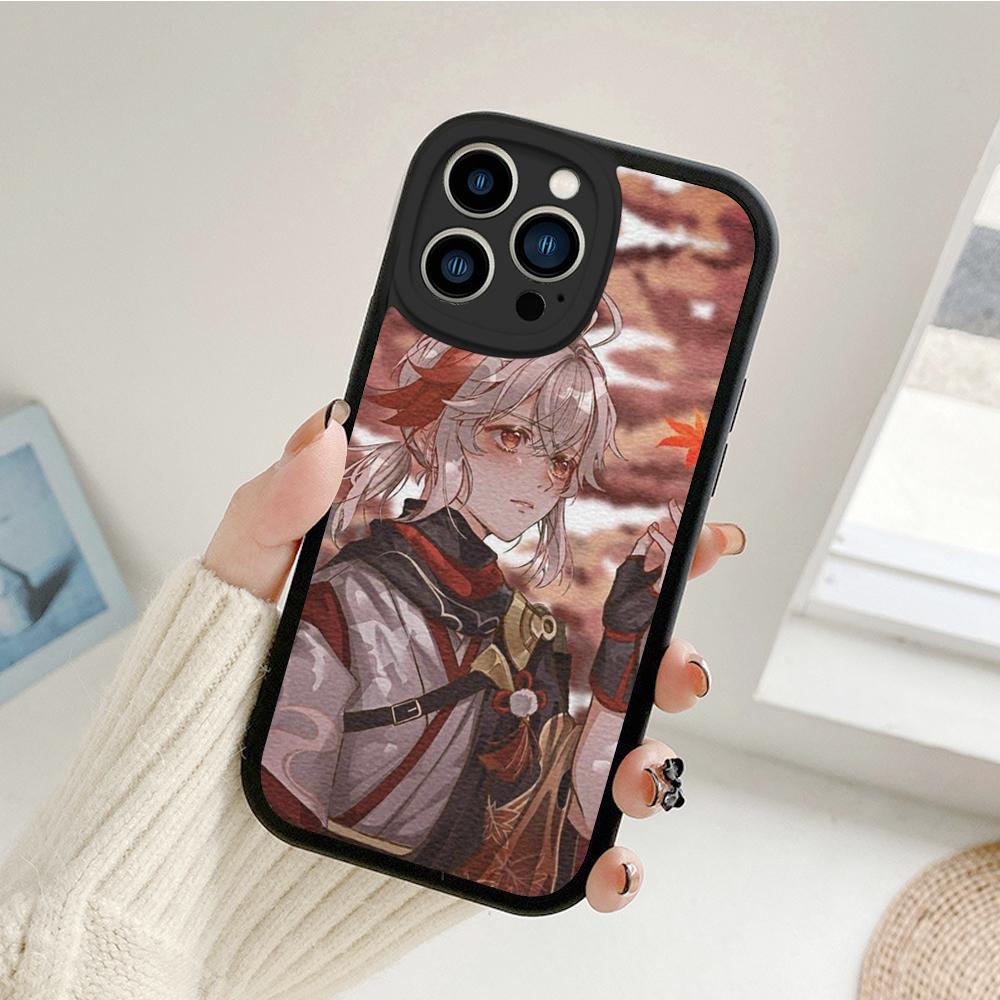 For Iphone Kazuha Genshin Impact Phone Case for Iphone 14 13 11 12 Pro MAX 13 12 MiNi 7 8 plus iphone 14 XS XR Lambskin Covers