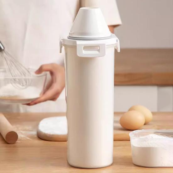 Grain Can Ergonomic Handle Measuring Cup Design Storage Container with Lid