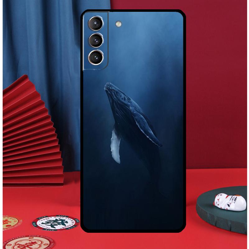 Ocean Whale Shark Swimming Phone Case For Samsung Galaxy S24 Ultra S9 S10 S20 S21 S22 Plus S23 FE S25 Ultra Back Cover