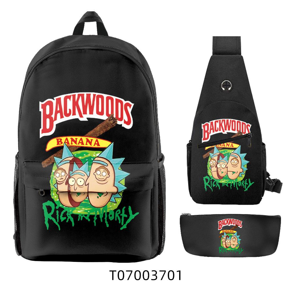Popular Backwoods Cigar 3D Backpack Campus Student Backpack Travel Bag