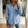 Women's Fashion Loose Long-Sleeved Linen Shirt Top