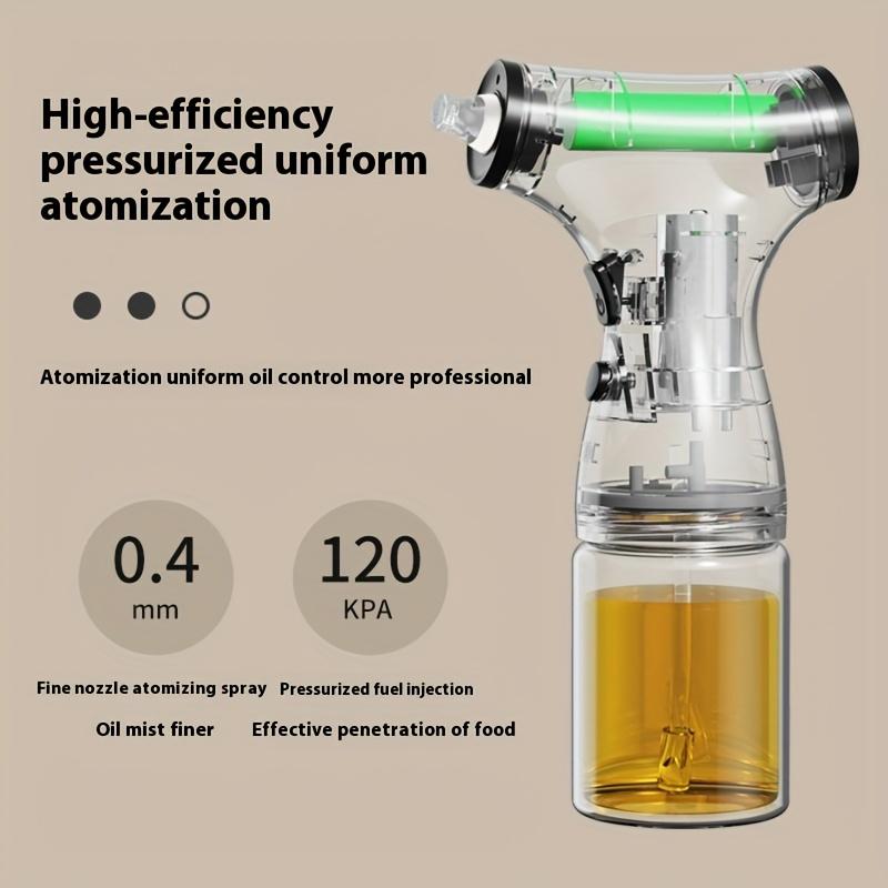 USB Rechargeable Olive Oil Sprayer, Portable Switchable Mist or Stream Glass Kitchen Oil Bottle, Dual Spray Mode for Cooking, Air Fryer