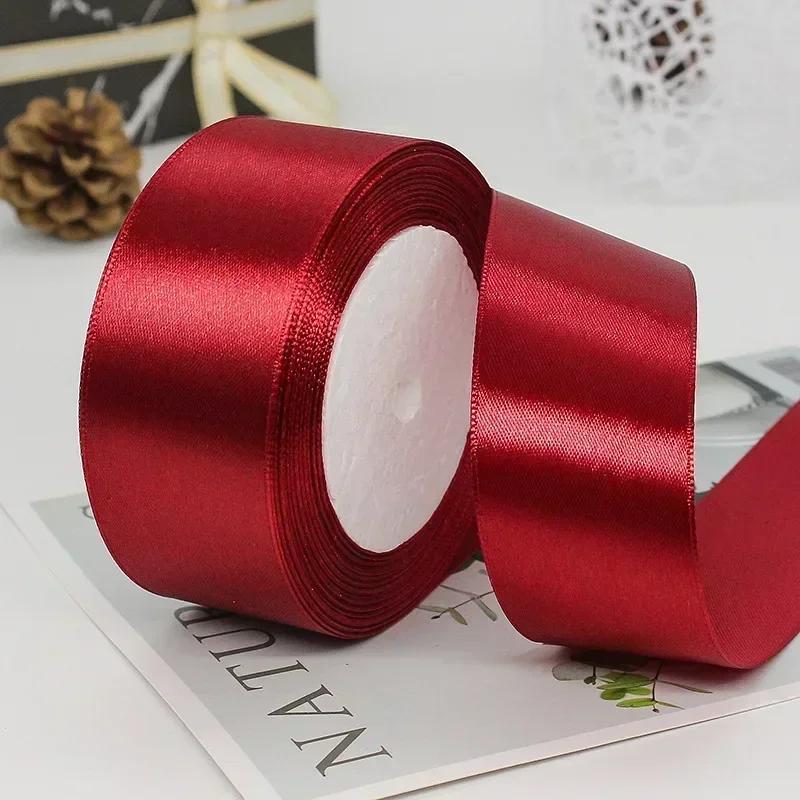 1 Volume 22 Meters Silk Satin Ribbons for Crafts Bow Handmade DIY Gift Wrap Party Wedding Decorative 6/10/15/20/25/40/50mm Tape