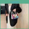 Trendy Street Style Color Block Pu Shoulder Bag Fashionable Spring Handbag
