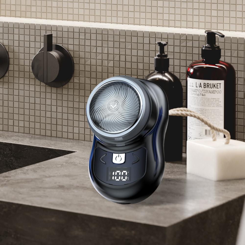 Mini Electric Shaver Portable Household Shaving Machine 180mAh USB Rechargeable Digital Power Display Removing Chest Body Hair