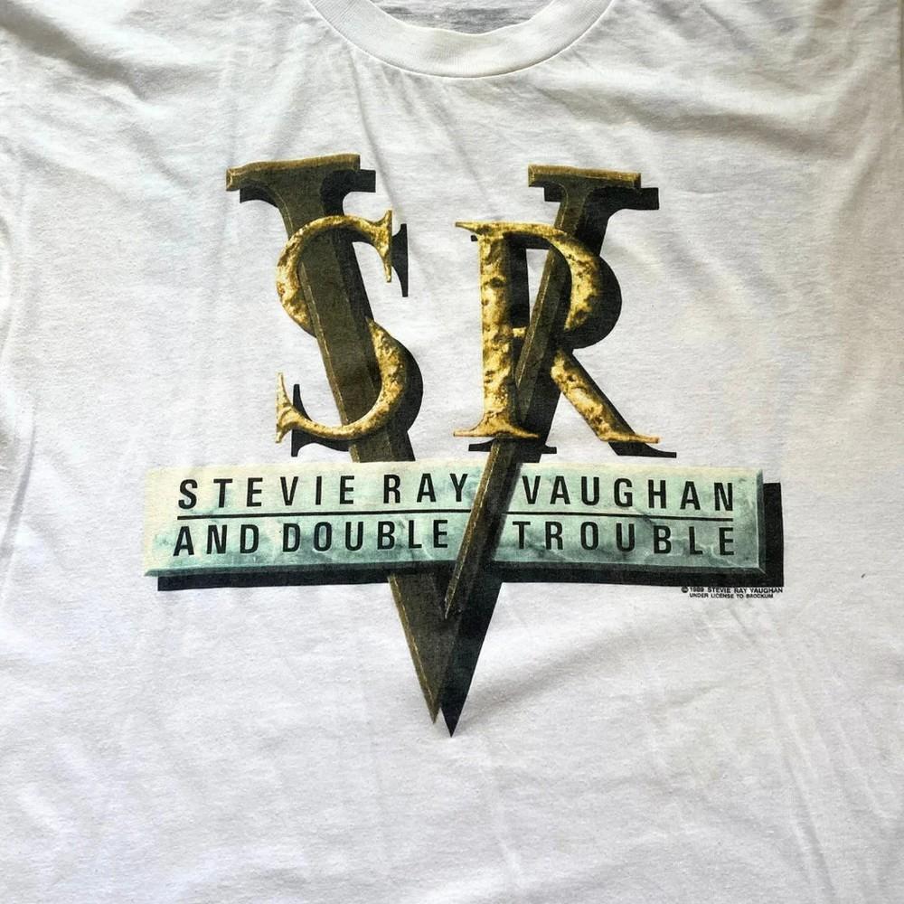 Stevie Ray Vaughan And Double Trouble 1989 White Shirt S5XL SU91 Unisex T-Shirt XXXL