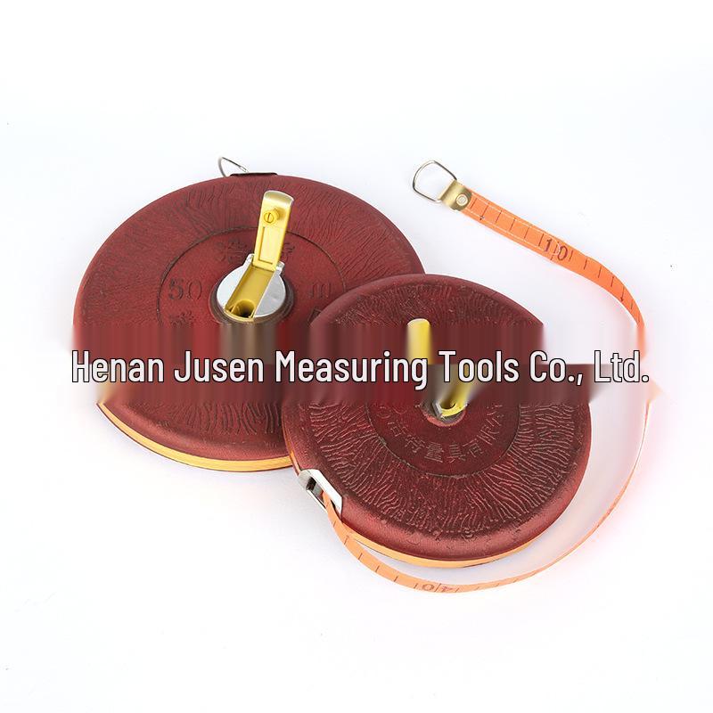 High Precision Linen Tape Measure: 30m, 50m, 100m Options - Portable Leather Box for Engineering & Fabric Surveying 20m burlap tape