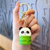Red Panda Rabbit Resin Keychain - Cute Charm for Women's Bags