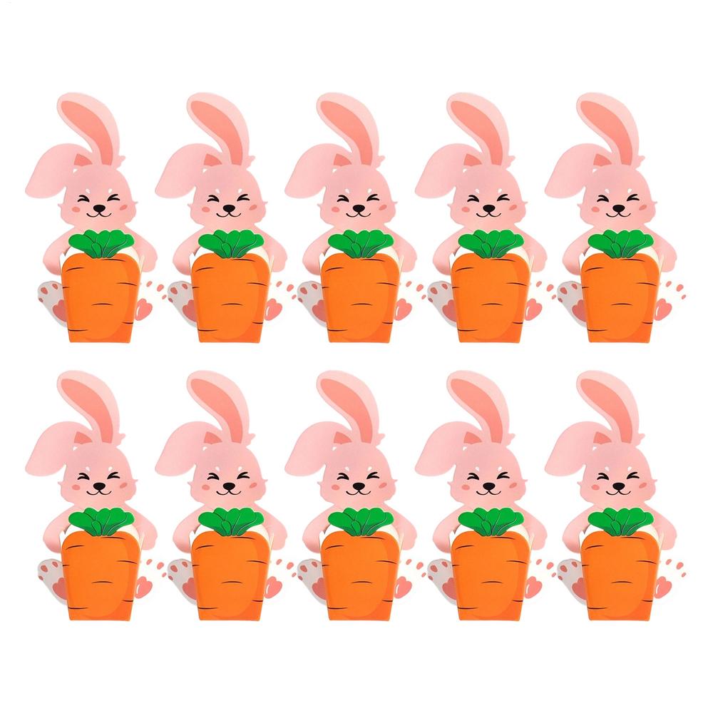 

Easter Cookie Boxes 10 Pieces Packaging Containers Rabbit Hug Carrot Design Holiday Candy Boxes For Party Picnic Holiday 158.53.5cm красный